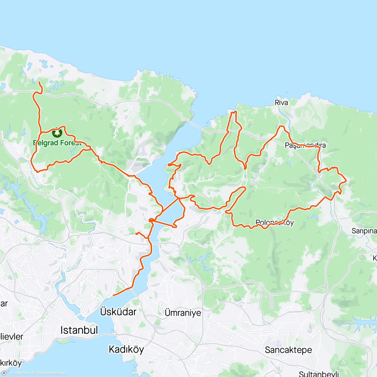 Map of the activity, Bisikletten Sogutan Ride | U Z U N