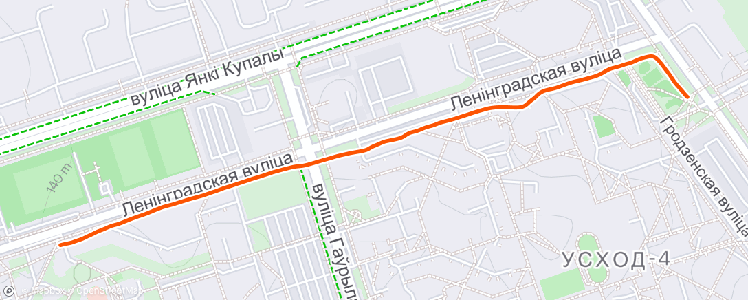 Map of the activity, Забег (10:55-12:34) продолжение