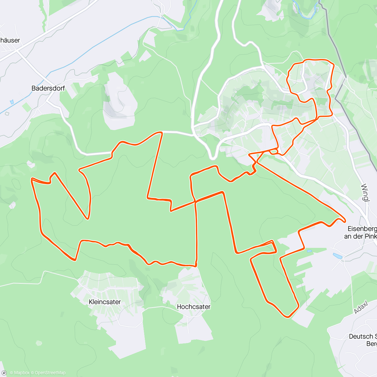Map of the activity, MTB Marathon Eisenberg