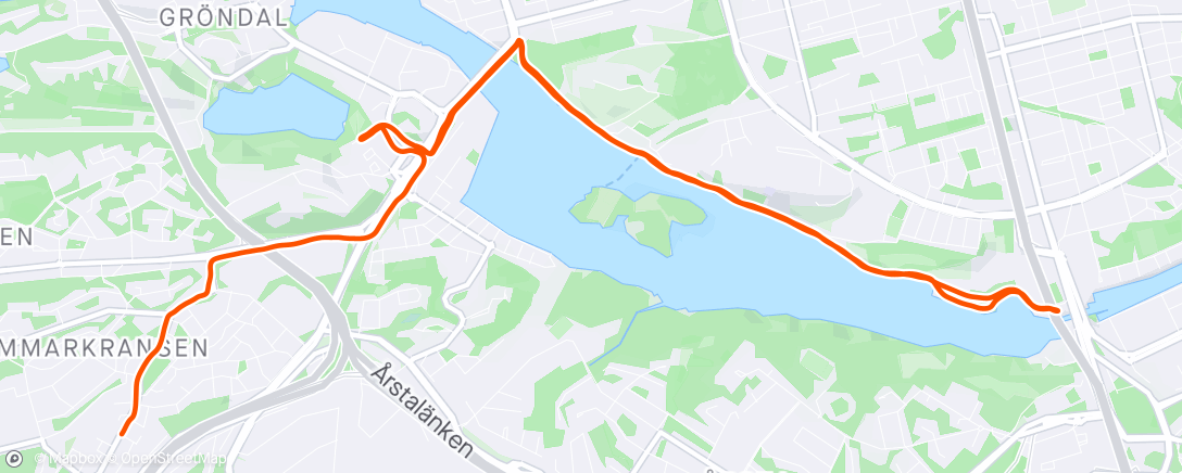 Map of the activity, Thursday run with Dopest Runners 🏃‍♂️