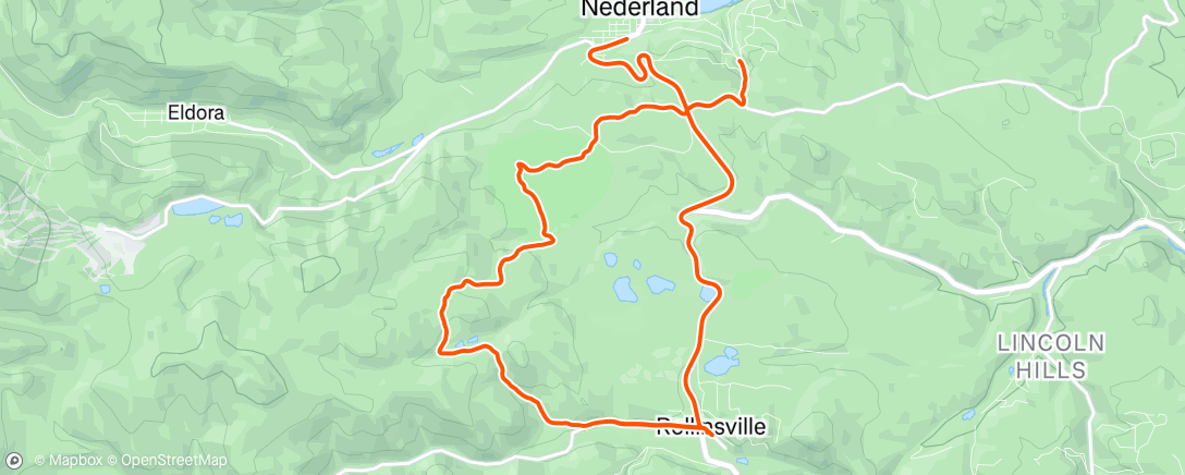 Map of the activity, Evening Ride