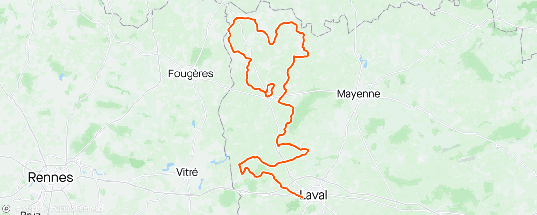 Map of the activity, Boucles de la Mayenne #1
