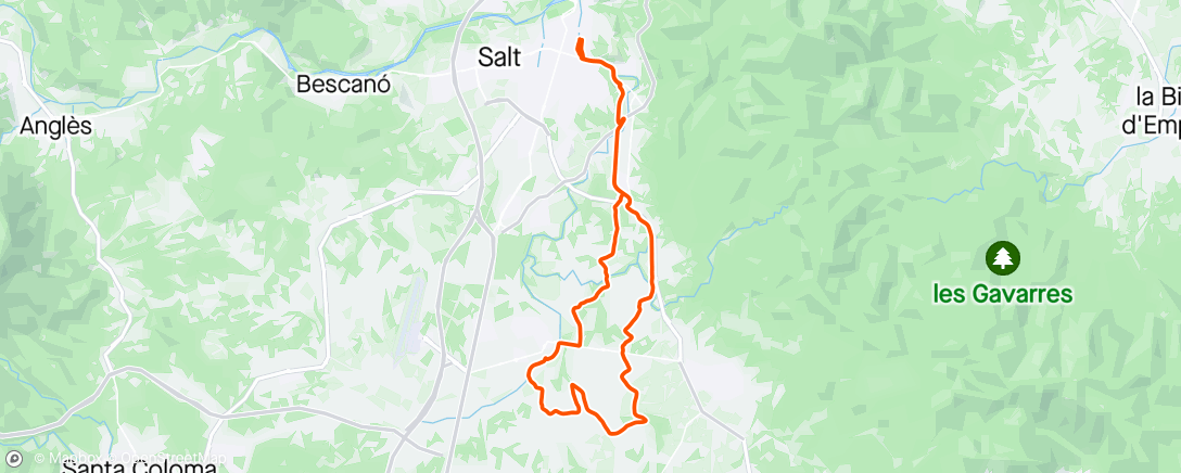 Map of the activity, Basso ride