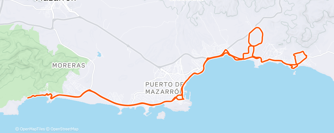 Map of the activity, Lunch Mountain Bike Ride