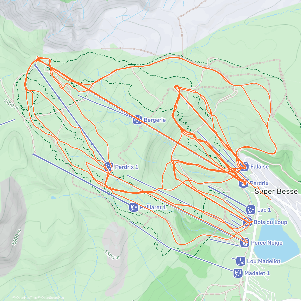 Map of the activity, Weekend ski auvergnat