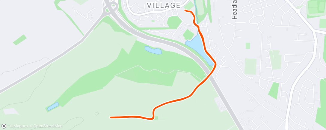 Map of the activity, Golf Course Hill; towards Broughton CD