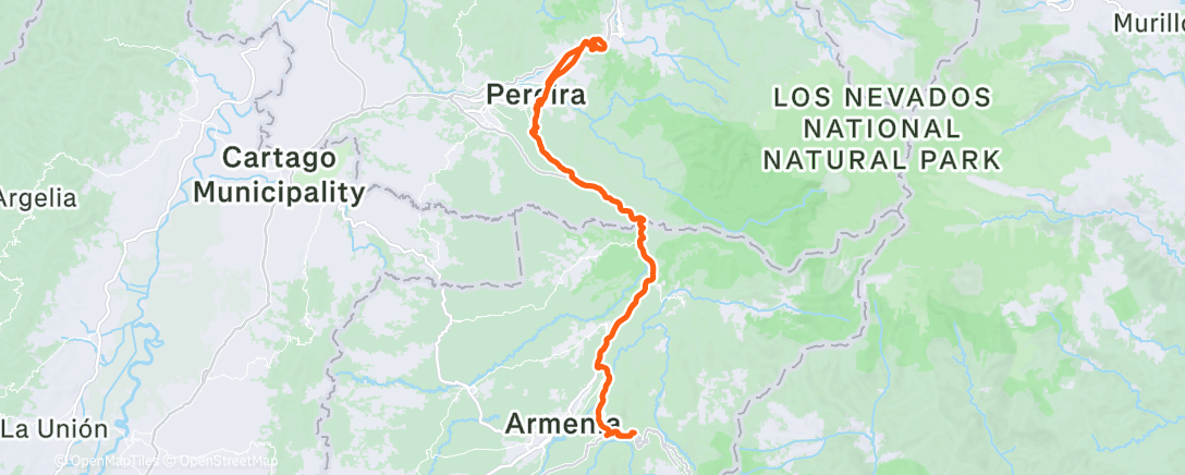 Map of the activity, Bicicleta por la mañana