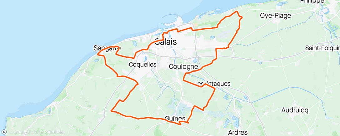 Mapa da atividade, Sortie Mairie de Coquelles