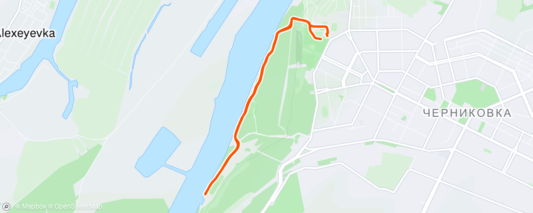 Map of the activity, Night Run