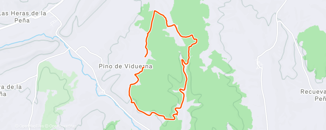 Map of the activity, Senderismo a la hora del almuerzo