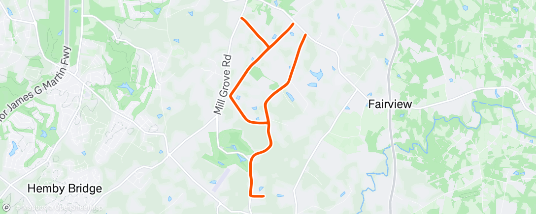 Map of the activity, Tempo Ride before the 🌧️