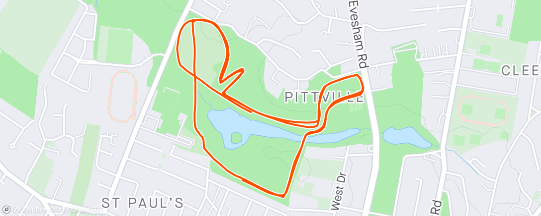 Map of the activity, Wedding Day parkrun