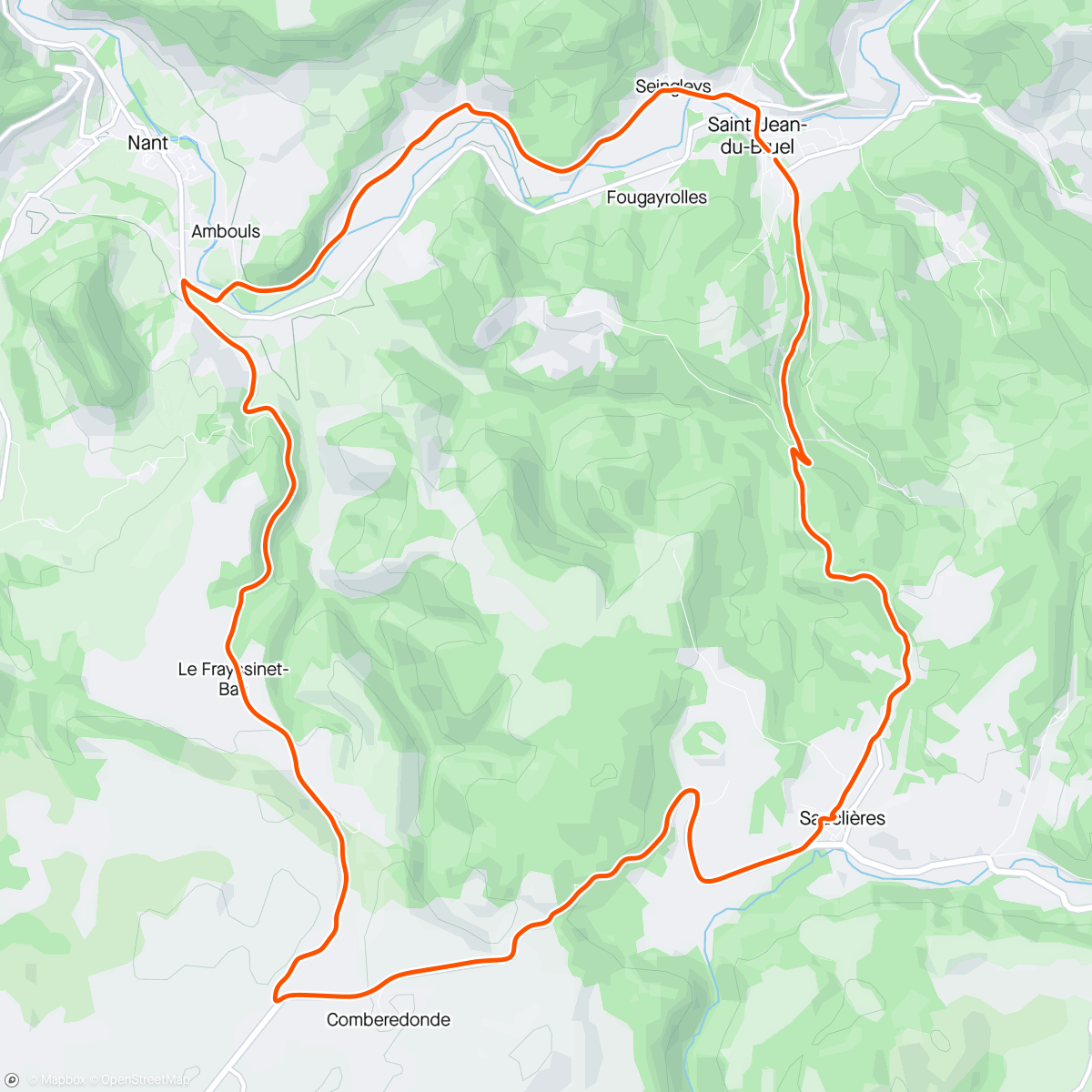 Map of the activity, Sauclieres
