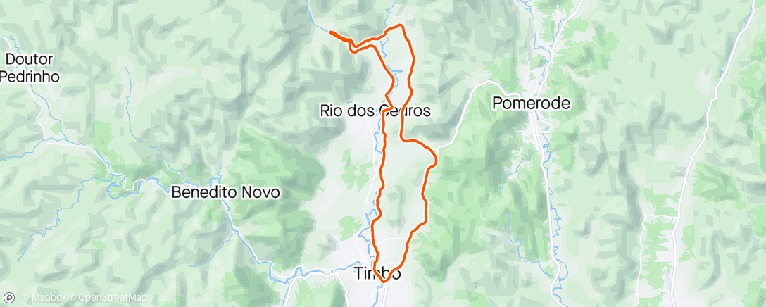 Map of the activity, Pedalito sabático