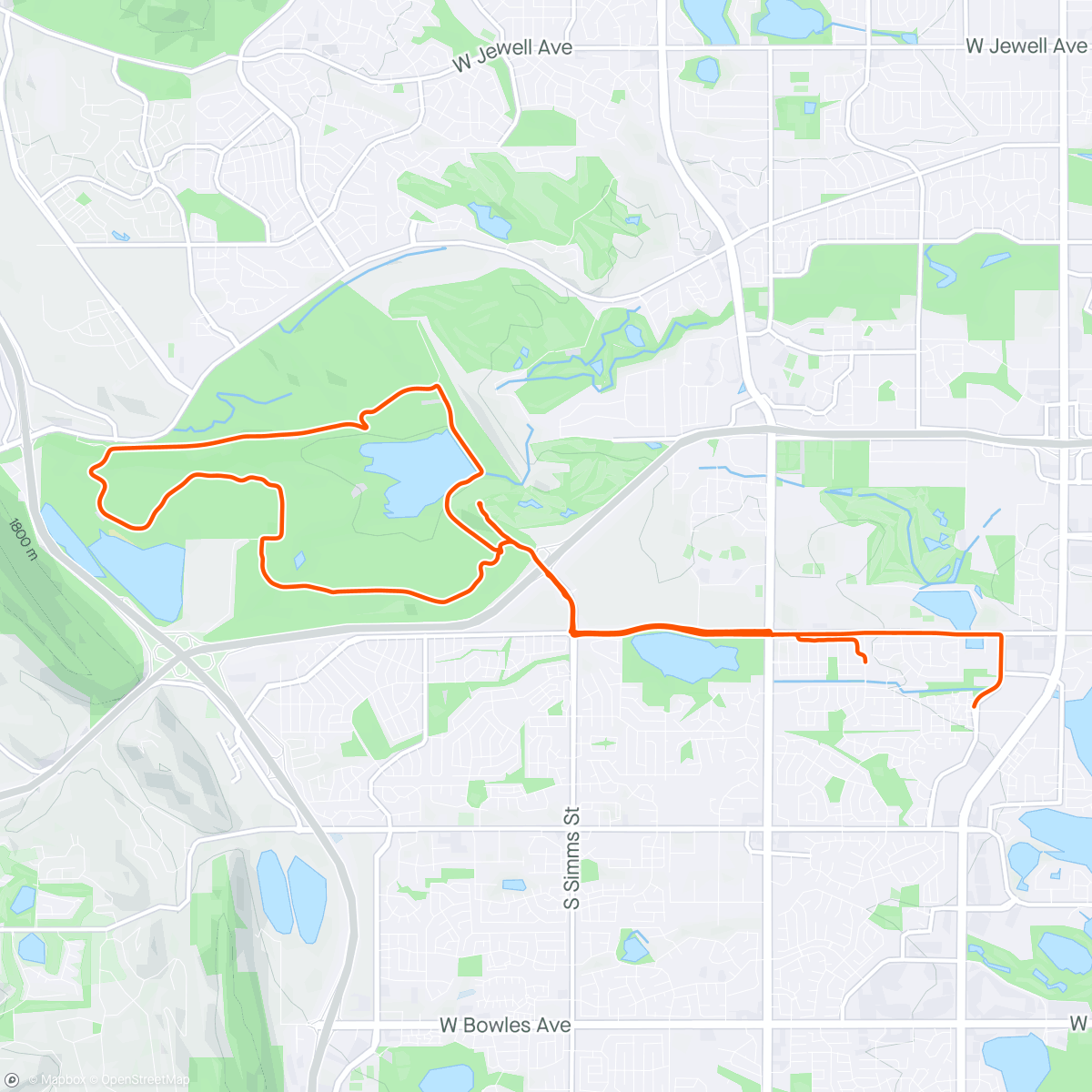 Map of the activity, TGIF Lunch Ride
