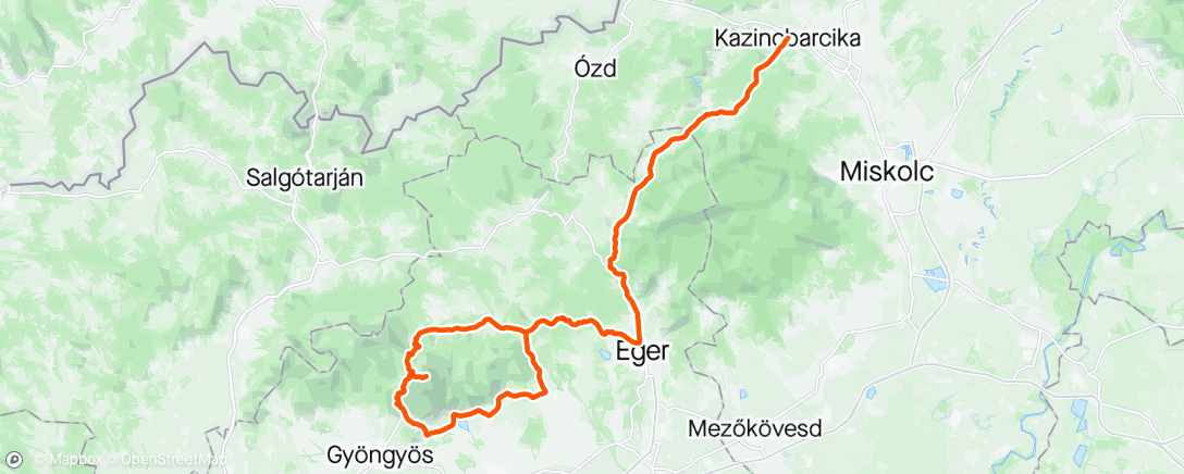 Map of the activity, Tour of Hungary - stage 3