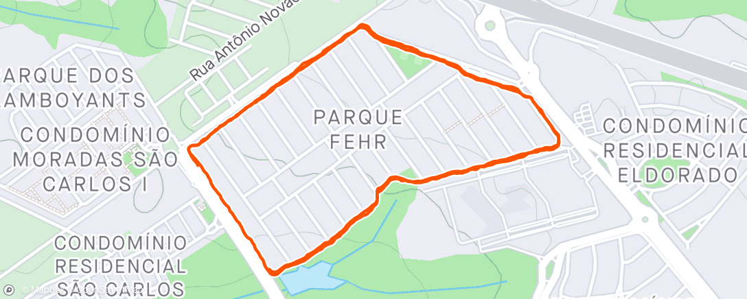 Map of the activity, Caminhada com Ela