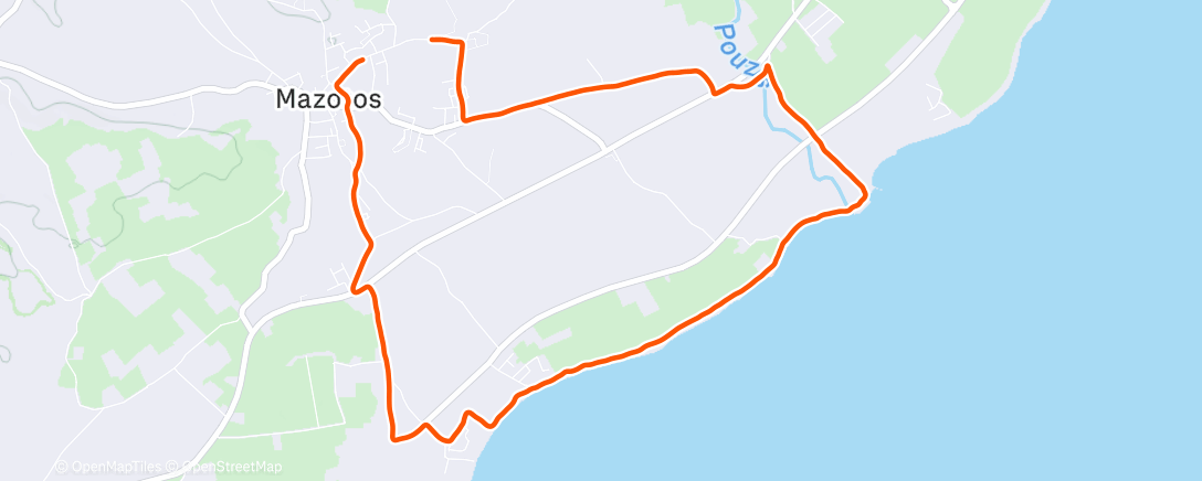 Map of the activity, Lunch Run