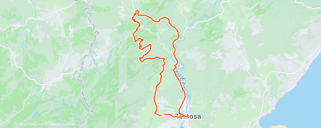 Map of the activity, Pedalata mattutina