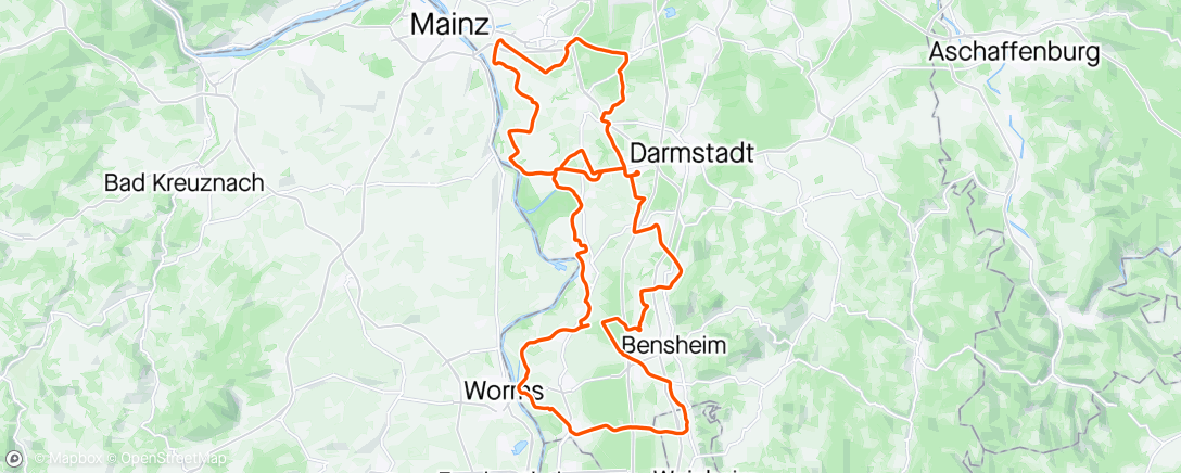Map of the activity, TuS Griesheim R(h)ein flach