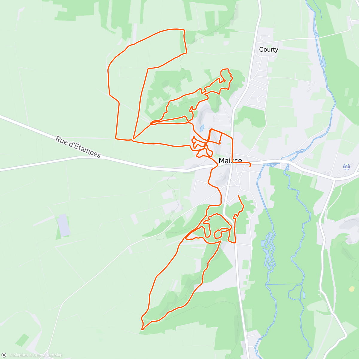 Map of the activity, Afternoon Run trail lievre/tortue !