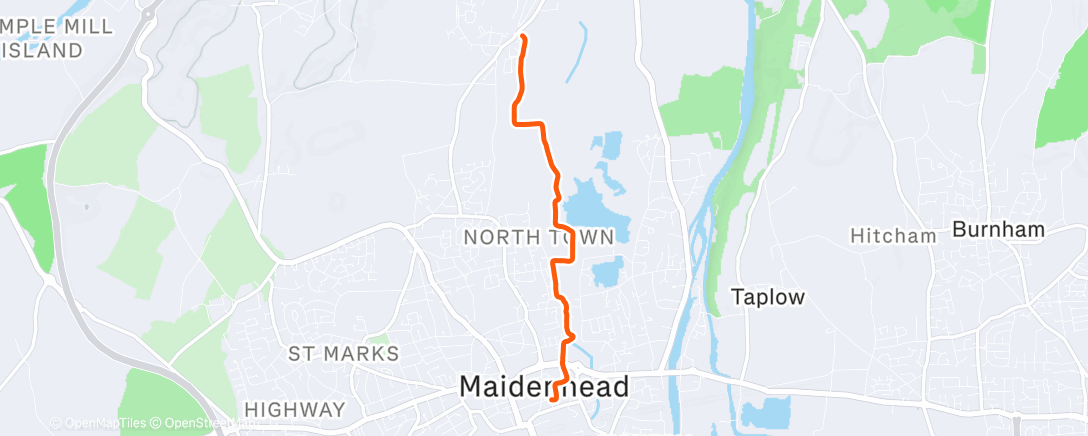 Map of the activity, Lunch Ride