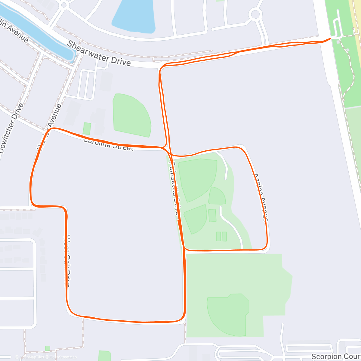 Map of the activity, Morning Run