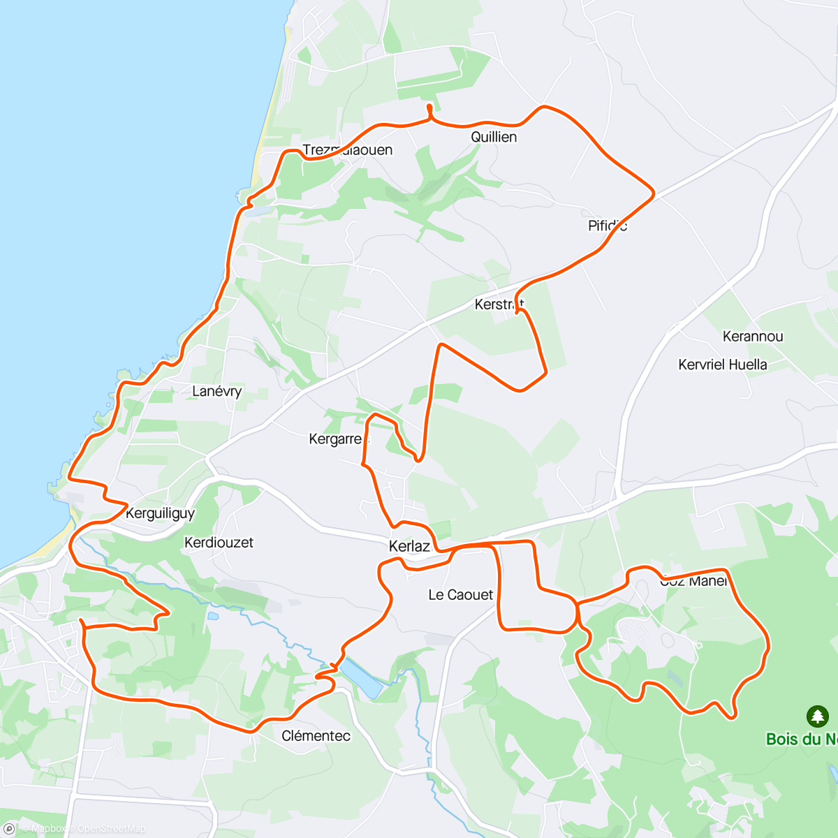 Map of the activity, Promenade de fin de journée