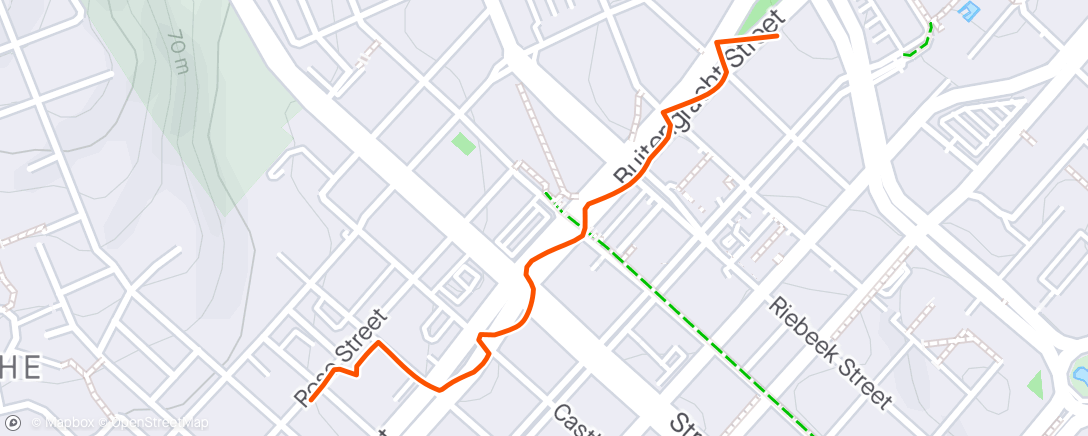 Kaart van de activiteit “Afternoon Run”