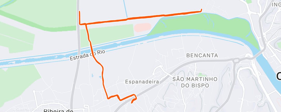 Map of the activity, Afternoon Run