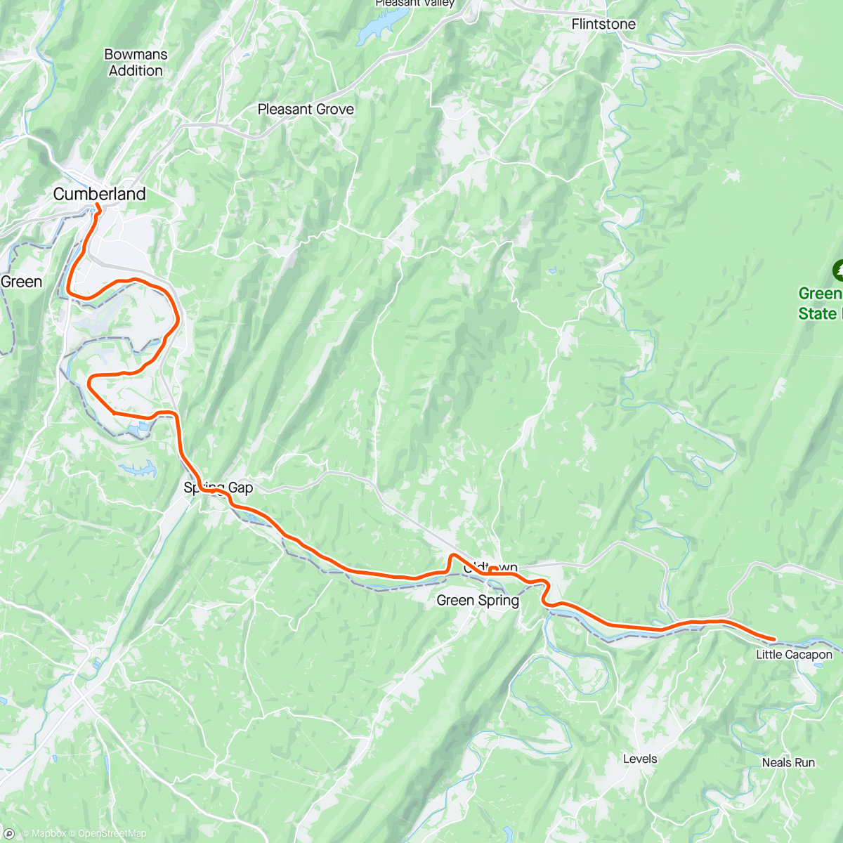 Map of the activity, C&O canal trail, It's a Wrap!!