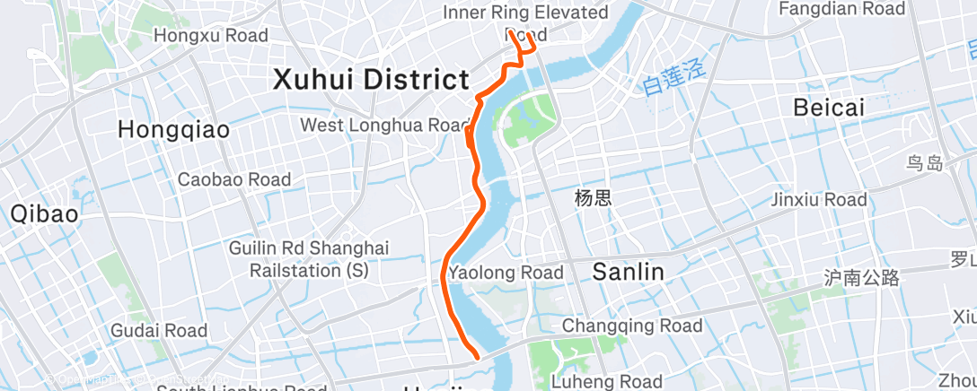 Карта физической активности (午后骑行)