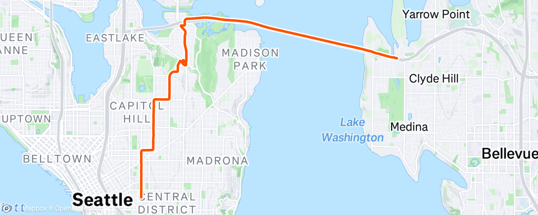 Map of the activity, Night Ride
