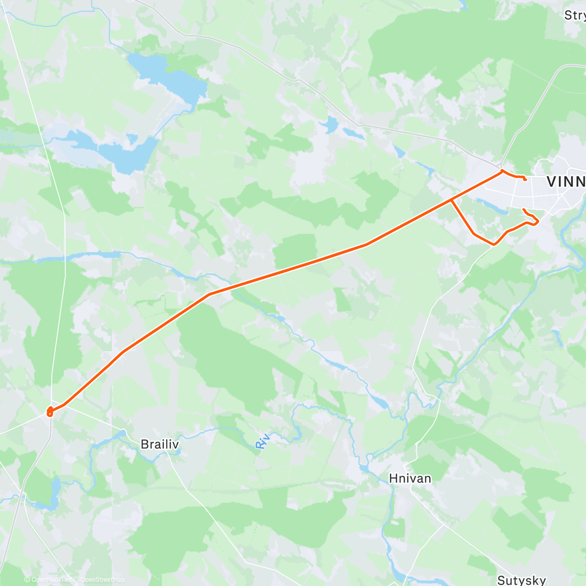 Map of the activity, Morning Ride