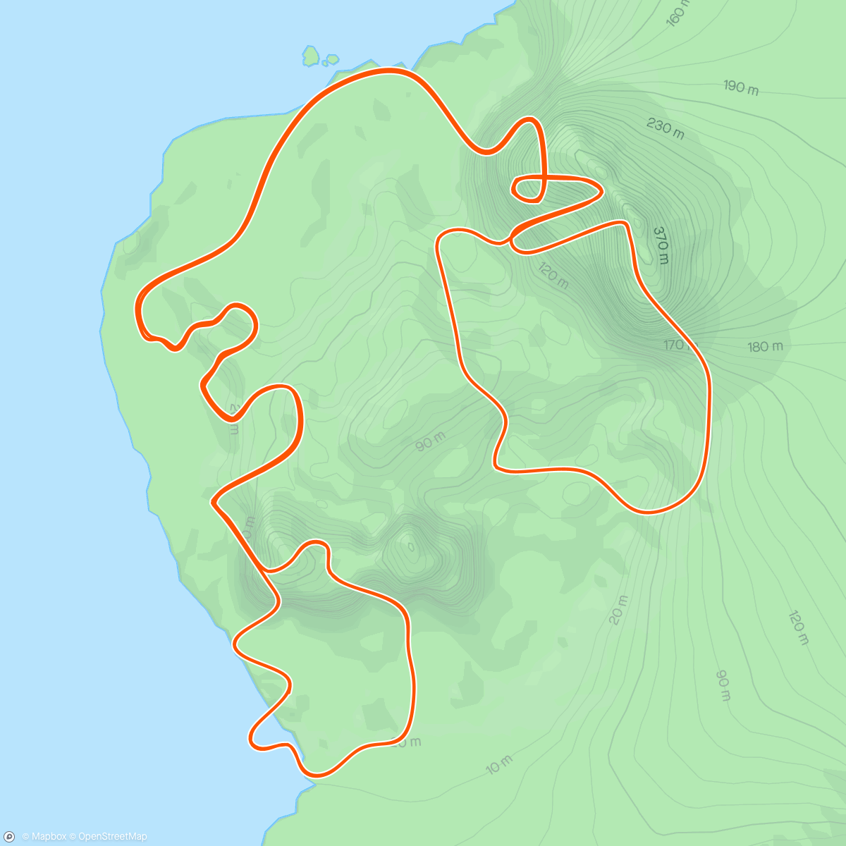 Mapa da atividade, Zwift - JOIN Cycling - Short Vo2max + tempo intervals in Watopia