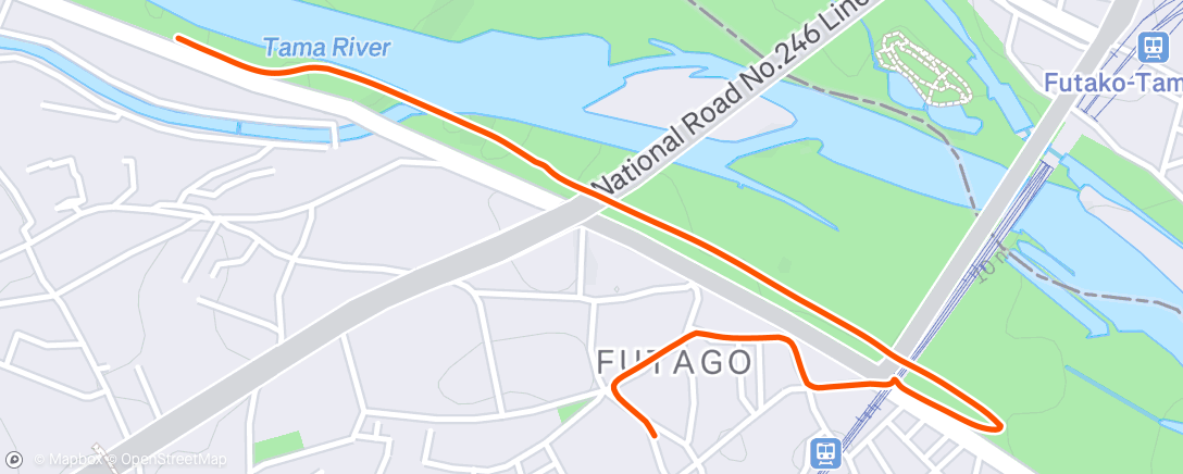 Map of the activity, ランチタイム ランニング