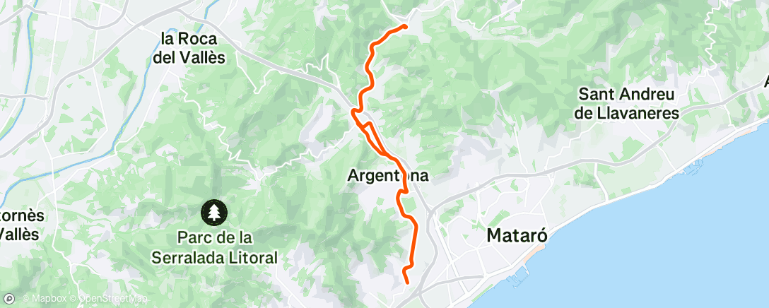 Map of the activity, Afternoon Ride