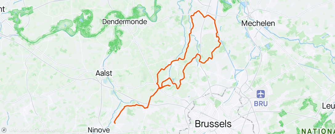 Map of the activity, VOKA Rit IDE coffee systems + heen en terug