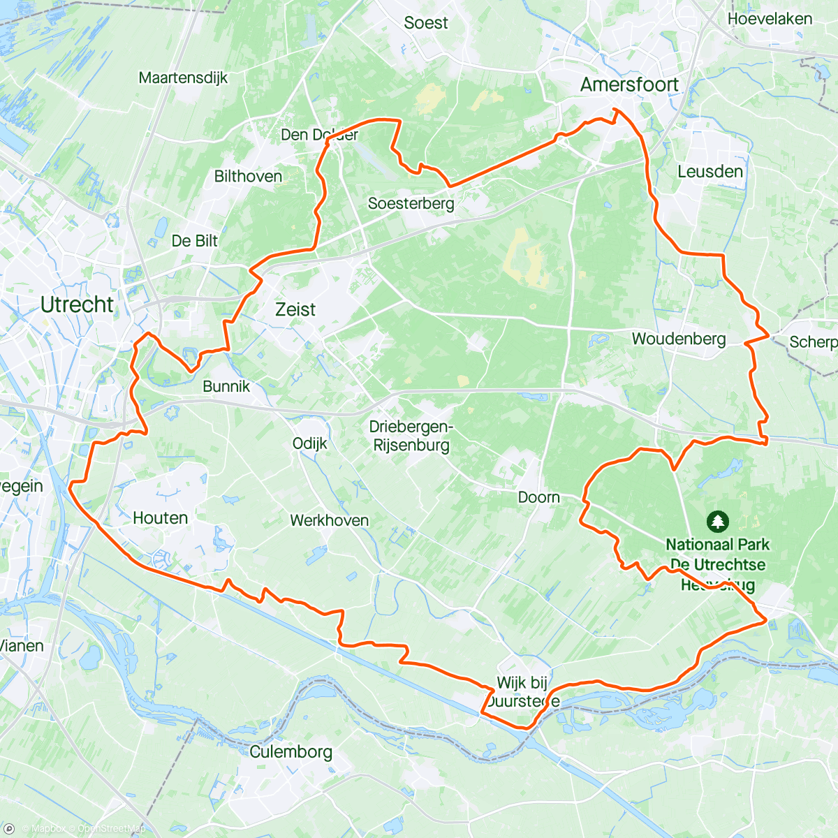 Map of the activity, CC33 group ride