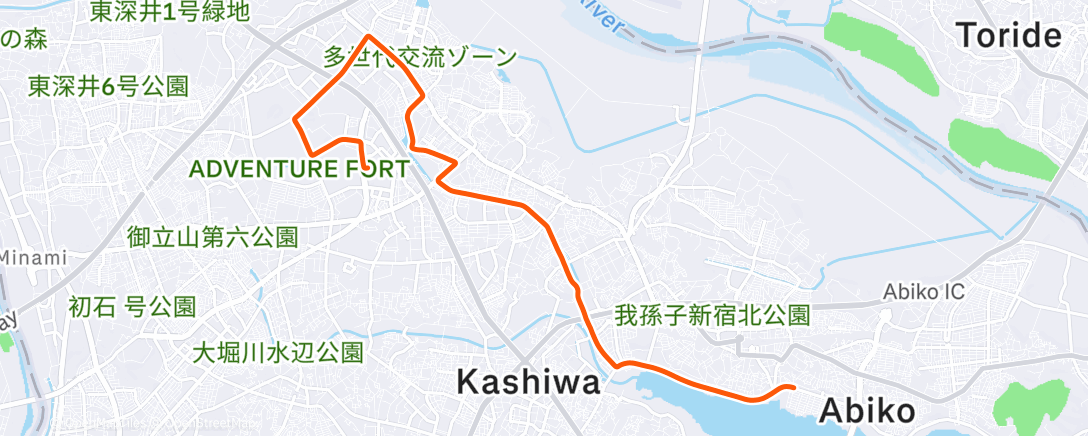 Map of the activity, ROUVY - Chiba Pref. | Kashiwanoha