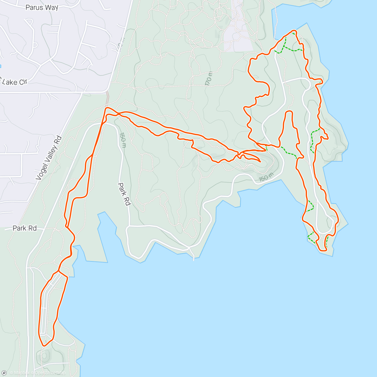Карта физической активности (Granite bay Mountain Bike Ride w/ NICA high school kids)