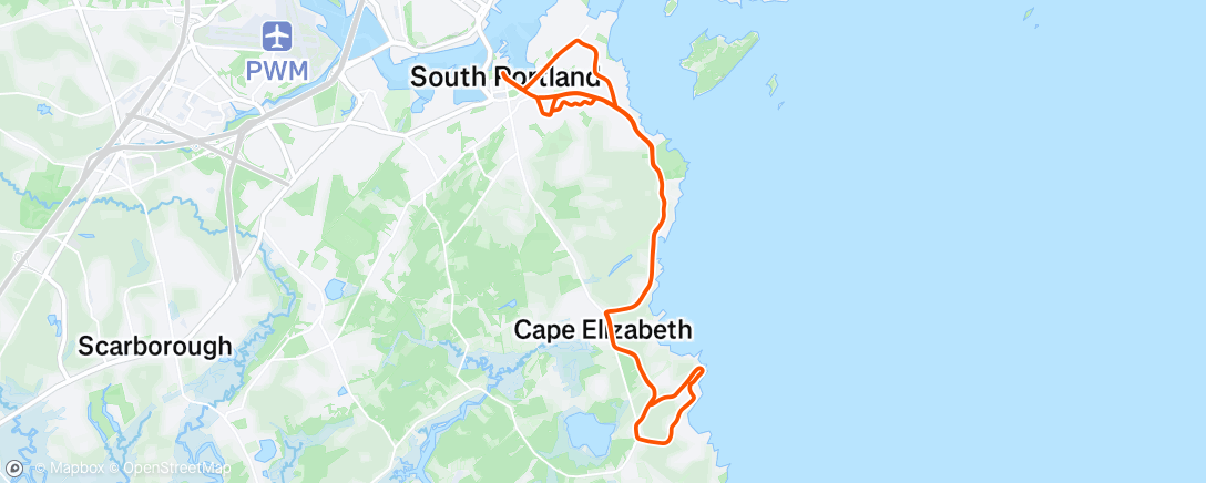 Map of the activity, Afternoon Ride