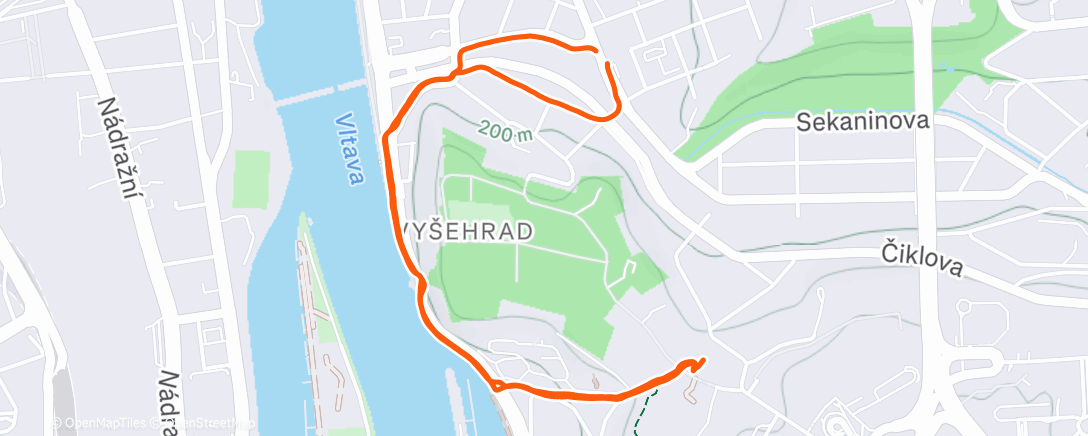 Карта физической активности (Night Run)