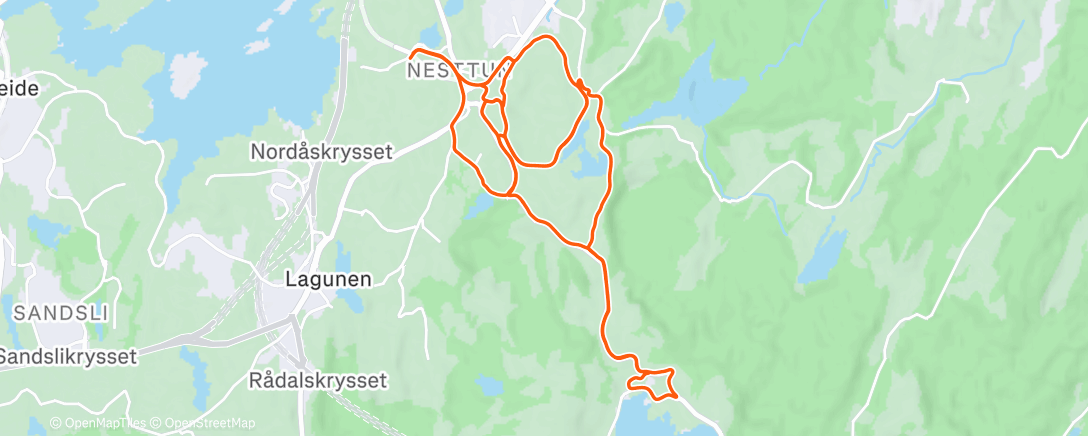 Map of the activity, Lunch Run