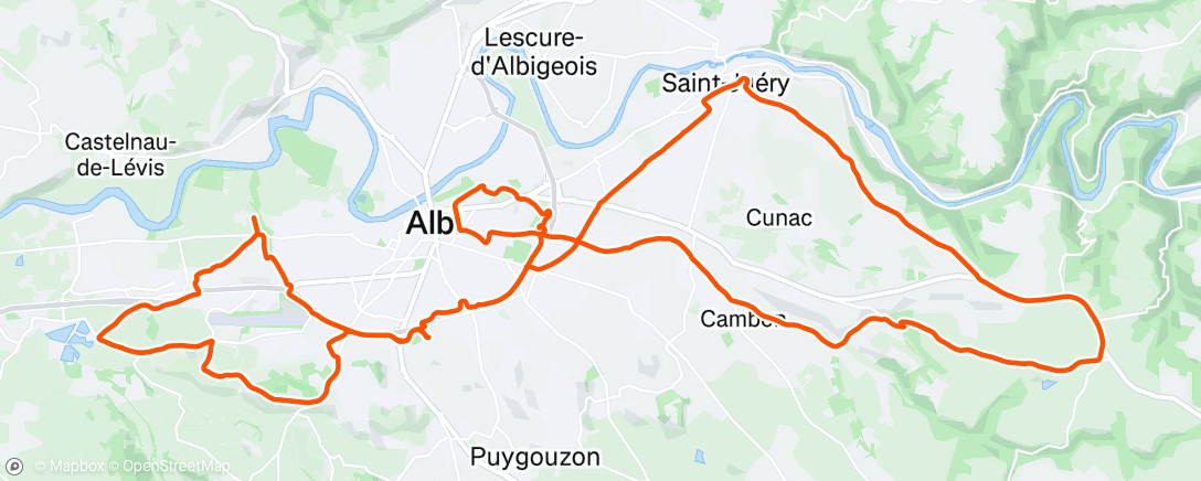 Map of the activity, Gravel le matin (+ route que gravel)