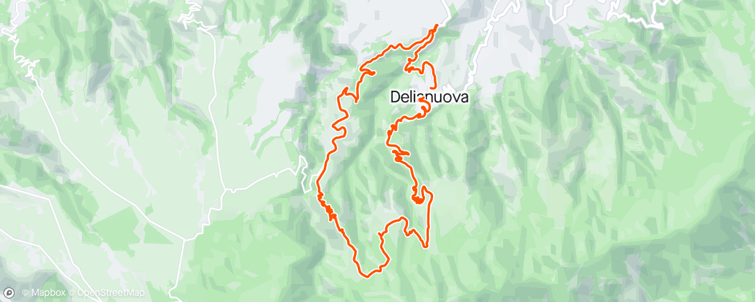 Map of the activity, Mountain biking serale