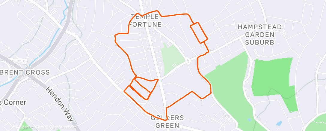 Map of the activity, Morning Run