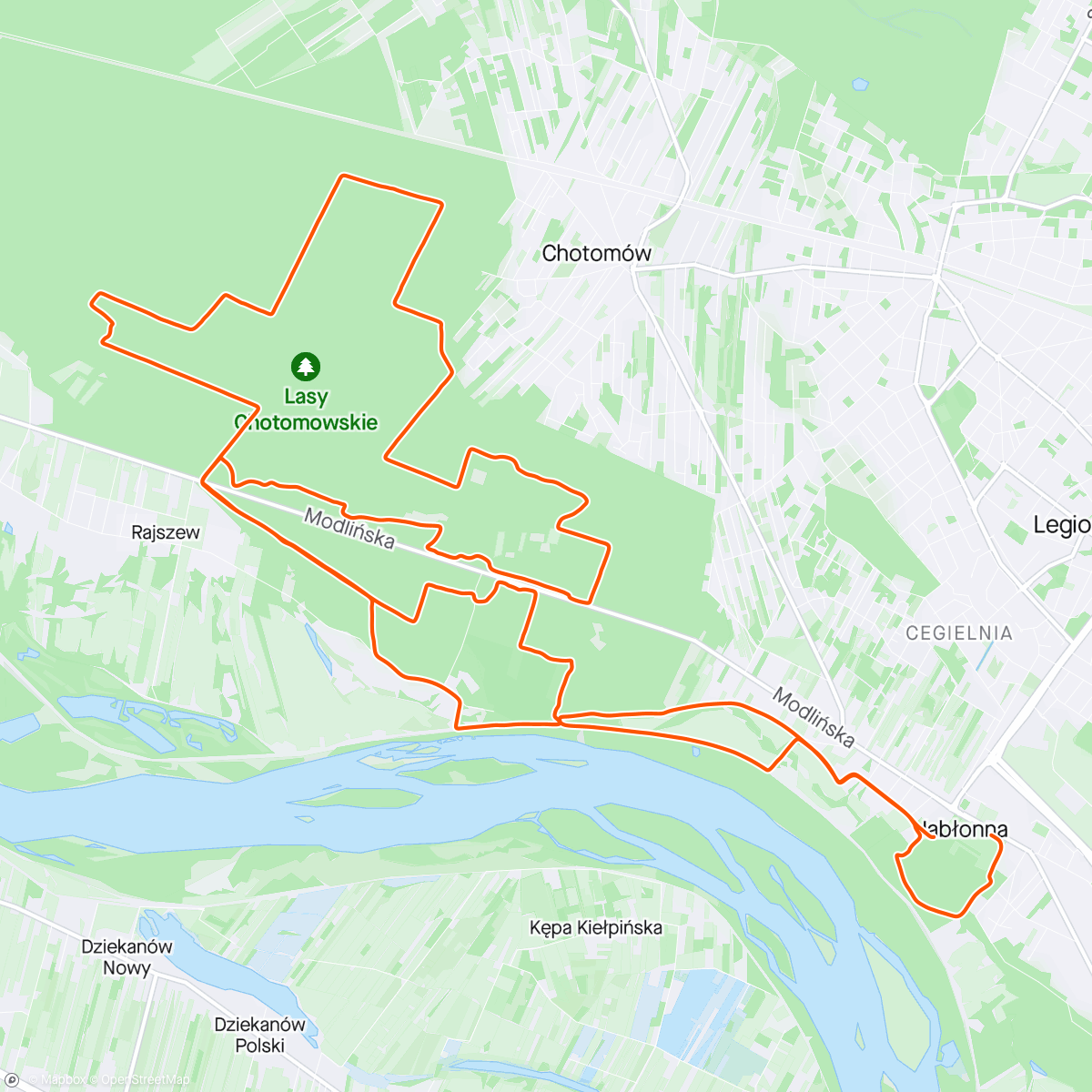 Map of the activity, Polandbike 2 op, 1 in cat