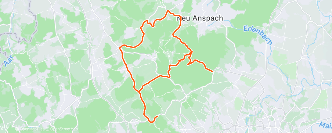 Map of the activity, Fahrt am Nachmittag