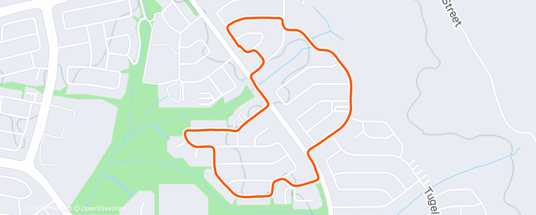 Map of the activity, Afternoon Run